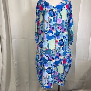Creation Colorful Abstract Print Women's Dress